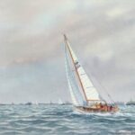 Close-hauled for Harwich, watercolour